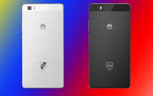 Huawei muestra el nuevo P8lite con logo de Boca Juniors y River Plate