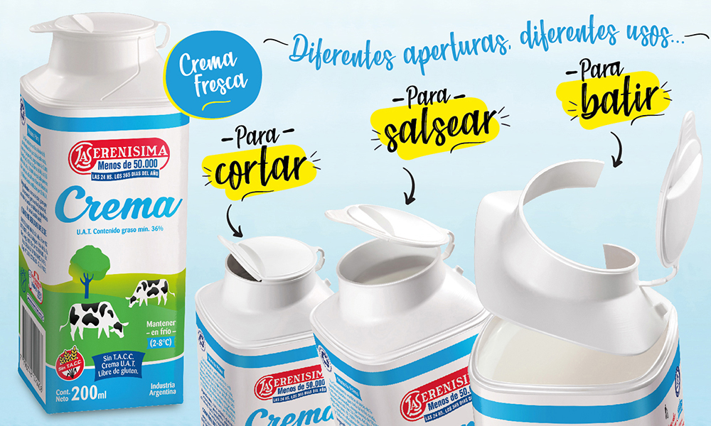 La Serenísima rediseña los envases para toda su línea de cremas