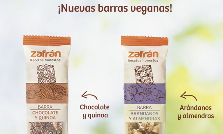 zafrán lanza sus primeras barras veganas